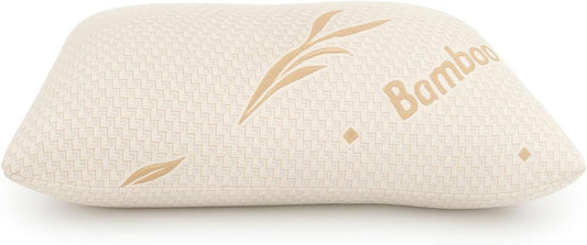 Pack of 1 Hollowfibre Filled Bamboo Bed Pillow for Side Sleeper