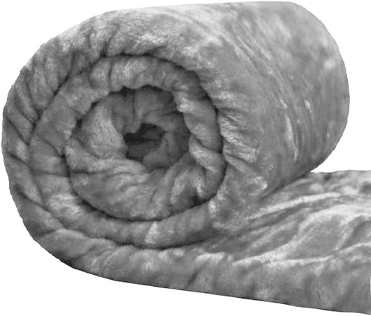 Silver Faux Fur Throw Blanket