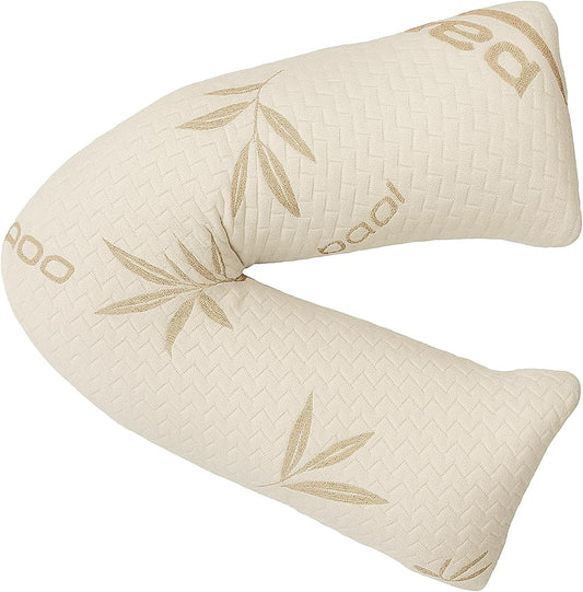 V Shape Pillow Orthopaedic Bamboo Pillow with Shredded Memory Foam