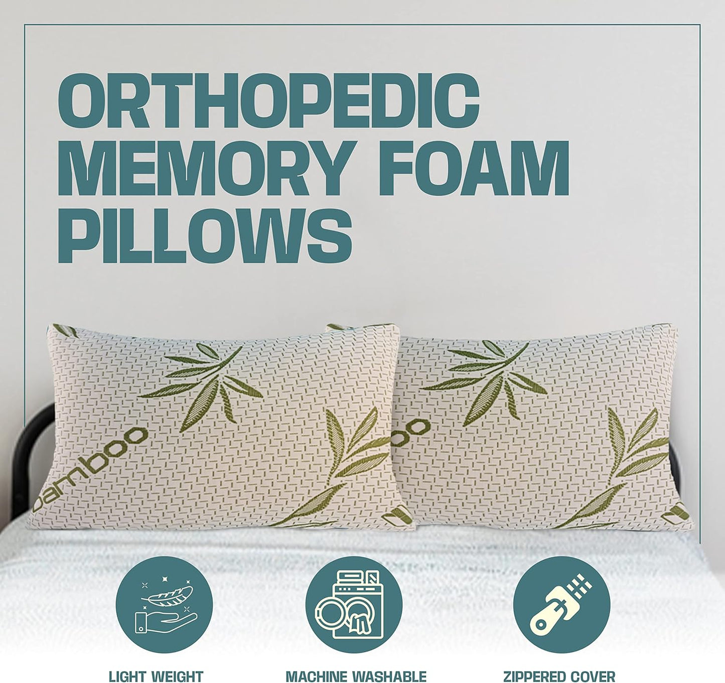 Pack of 1 Bamboo Shredded Memory Foam Pillow Neck and shoulder Support