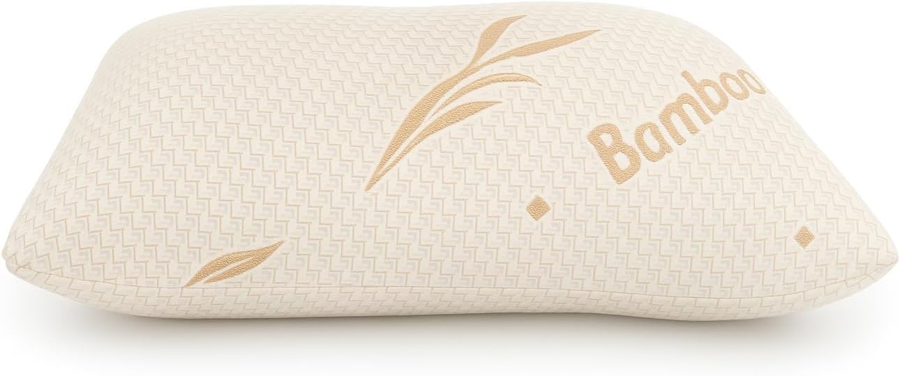 Pack of 1 Bamboo Shredded Memory Foam Pillow Neck and shoulder Support