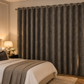 Modern Gold Foil Marble Print Drapes | Room Darkening Eyelet Curtains