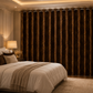 Modern Gold Foil Marble Print Drapes | Room Darkening Eyelet Curtains