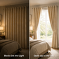 Modern Gold Foil Marble Print Drapes | Room Darkening Eyelet Curtains