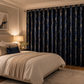 Modern Gold Foil Marble Print Drapes | Room Darkening Eyelet Curtains