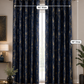 Modern Gold Foil Marble Print Drapes | Room Darkening Eyelet Curtains
