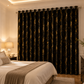 Modern Gold Foil Marble Print Drapes | Room Darkening Eyelet Curtains