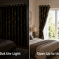 Modern Gold Foil Marble Print Drapes | Room Darkening Eyelet Curtains