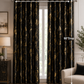 Modern Gold Foil Marble Print Drapes | Room Darkening Eyelet Curtains