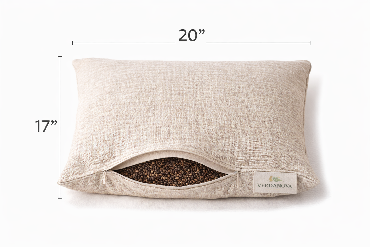Adjustable Organic Buckwheat Hull Pillow with Breathable Hemp Cover | Sustainable Natural Support