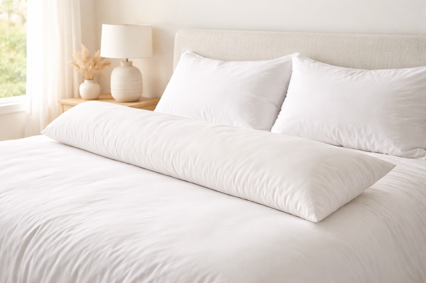 Duck Feather and Fibre Bolster Pillow | All Bed Sizes Available
